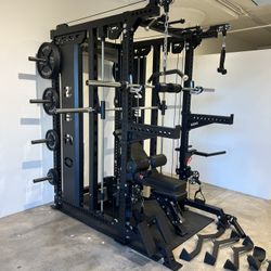 Smith Machine 500 | Adjustable Bench | 245lb Cast Iron Olympic Weights | 7ft Olympic Bar | Fitness | Gym Equipment | FREE DELIVERY/INSTALLATION 