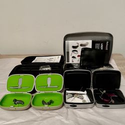 Hearing Aid Lot Phonak Audéo V ReSound BTE Used Untested In Case Accessories