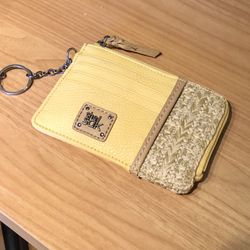 The Sak Leather Card Wallet, Butter Yellow