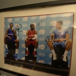 Signed Los Angeles Clippers Framed Autographed Photo-Team Media Day Collectibles 