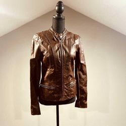 Small Brown Express Leather Jacket