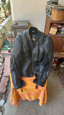 Leather motorcycle jacket