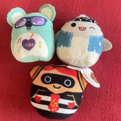 3 McDonald Squishmallows Kevin The Koala, Gordon The Grey Shark, And Hamburglar(rare) Plushies For Kids