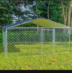 new in a box 10ft × 10ft Dog Kennel Outdoor Metal Playpen Large Dog Cages for Large Dogs Run Outside Exercise Pet Brand new still in the box (E651)