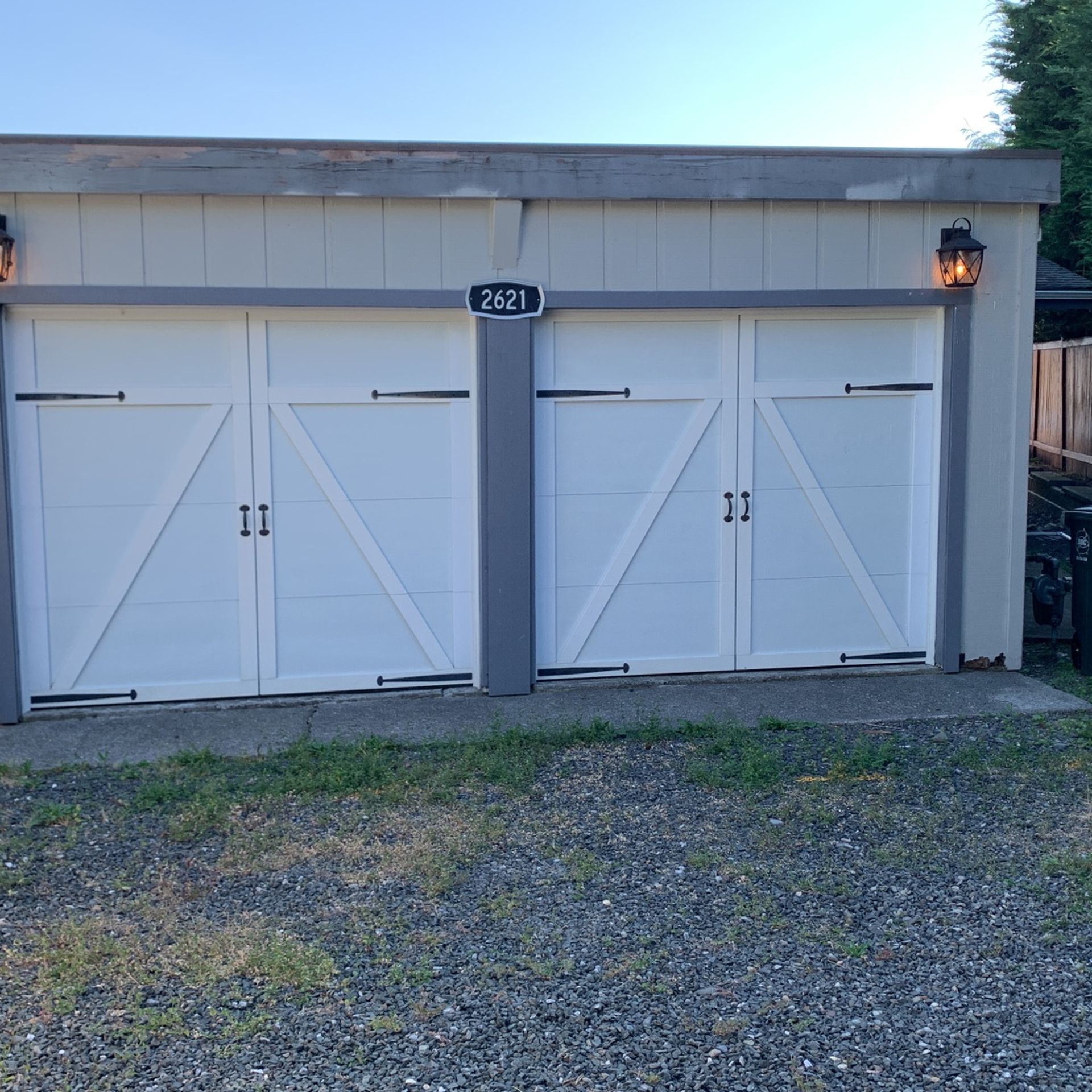 2 Single Car Garage Doors