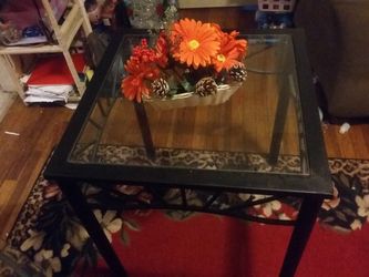 Glass end table