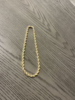 Two Rope Chain Necklace 8mm 20” 14K Gold Plated Mens Jewelry