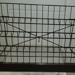4-Layer/Tier Black Metal Folding Greeting Cards/Magazine Display Rack
