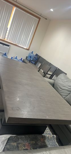 8-Person Dining Table Set with 8 Chairs