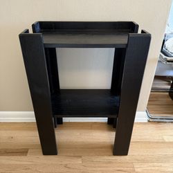 Vintage Japandi Black Shelf / Skinny Entryway Console Table