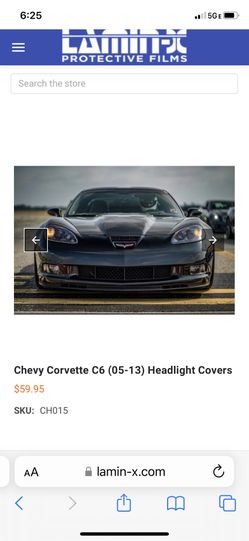 Lamin-X C6 Corvette Protective Headlight Film