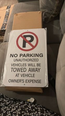 No Parking Tow Away Metal Sign