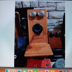 Old wooden crank phones excellent shape