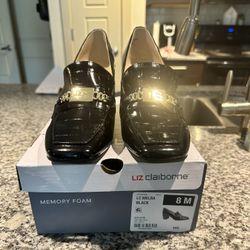 Buissness Causal Black Heel With Buckle Shoes 