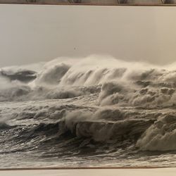 Canvas 40.5 X 31 Depicting Large  Waves
