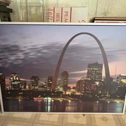 STL Skyline Framed Canvas 
