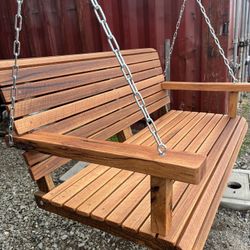 RUSTIC RED OAK PORCH SWINGS. 48”&60 $200 And Up