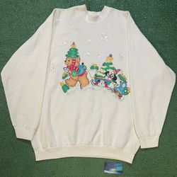 Vintage 1970s winter holiday season crewneck