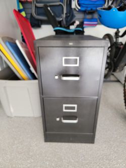 2-Drawer Vertical Metal Filing Cabinet – Black
