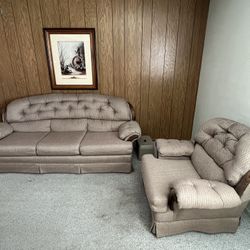 Sofa/Couch and Matching Arm Chair