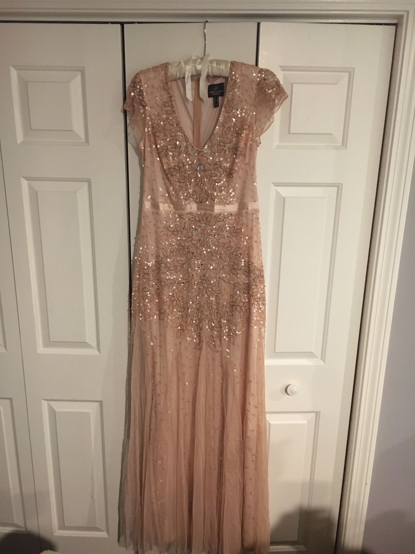 Adrianna Papell Rose Gold Dress