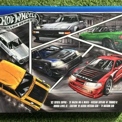 Hot Wheels Silver Series JDM 6-Pack🔥Supra Skyline Miata Civic Integra Datsun🔥