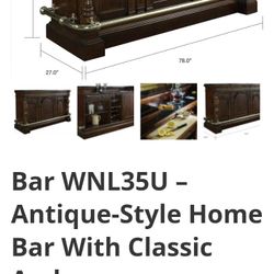 Antique Style HOME BAR CLASSIC ARCHES