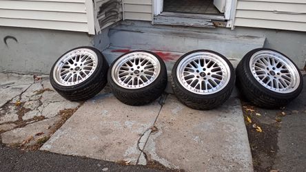Jnc rims with new tires one has a curv but nothing crazy