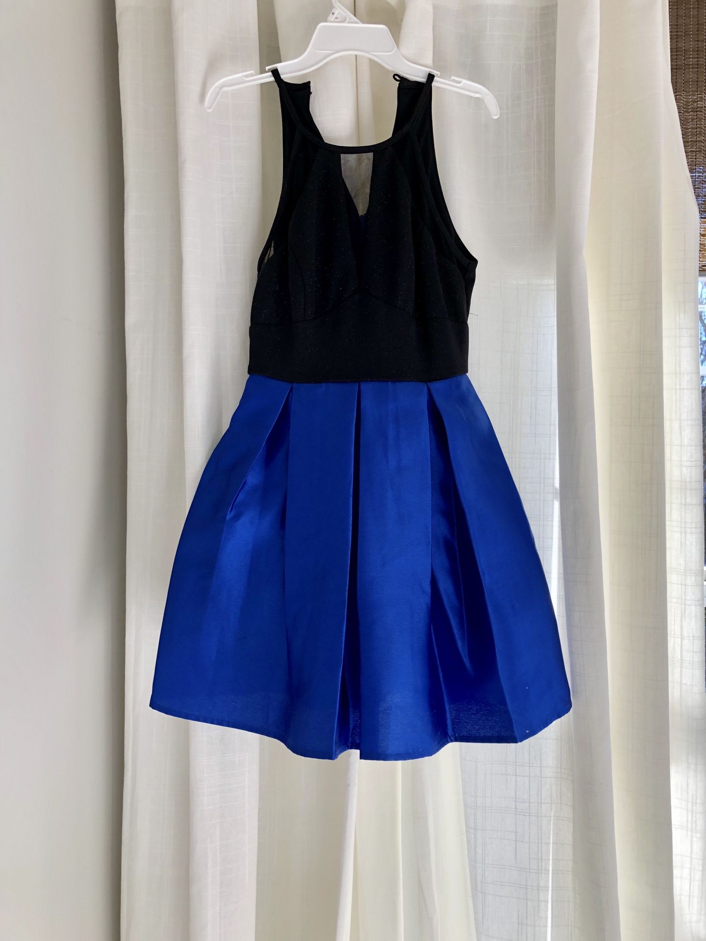 Fit n flare mini satin Prom dress/ special occasion dress- size 1-2