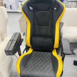 Racing PC Chair Yellow and Black X0023RXY6V
