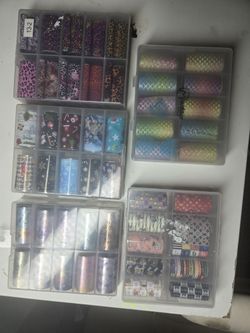 Nail Foils 5 Packs With 10 Designs In Each