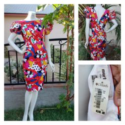 Vtg. 80s Morton Myles Floral Sequin Party Dress

