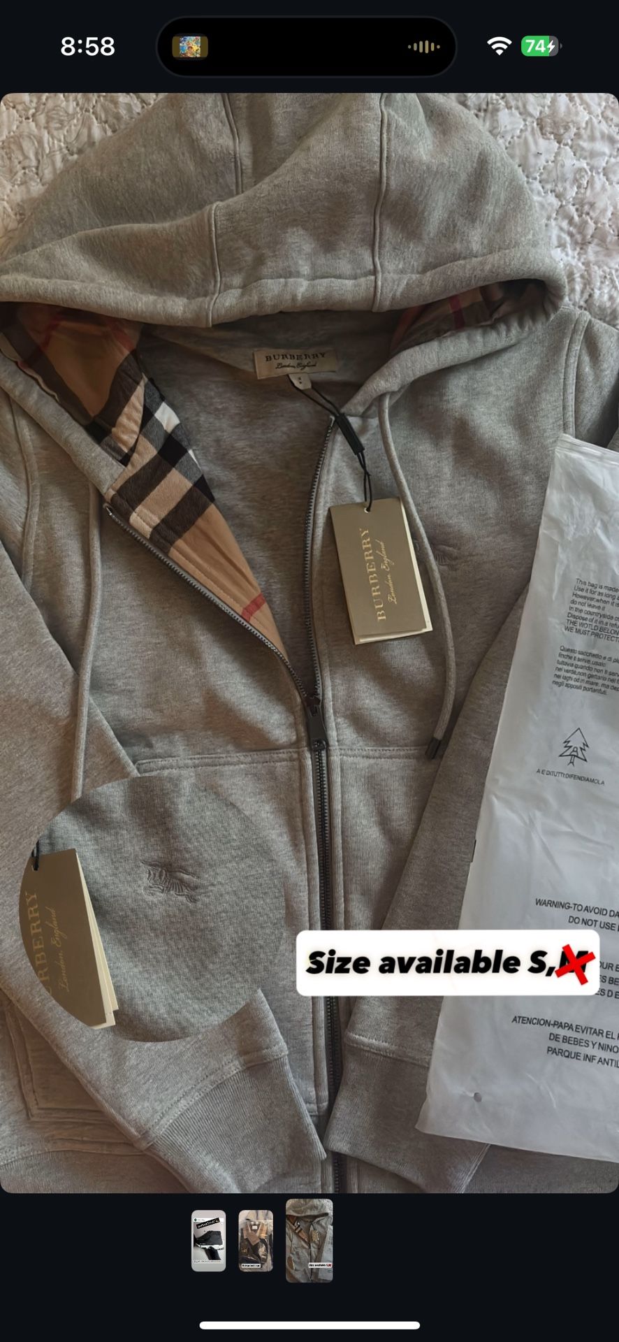 Burberry hoodie