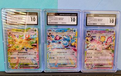 Pokemon Graded 4 card lot slab CGC 10 GLACEON, LEAFEON, UMBREON, ESPEON EX