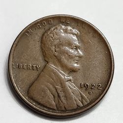 1922-D Wheat Cent Penny - Very Nice Condition 104 Year Old Coin