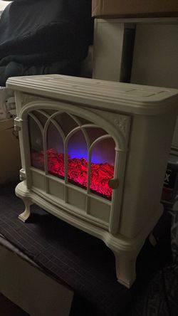 White Electric Fireplace Stove Heater