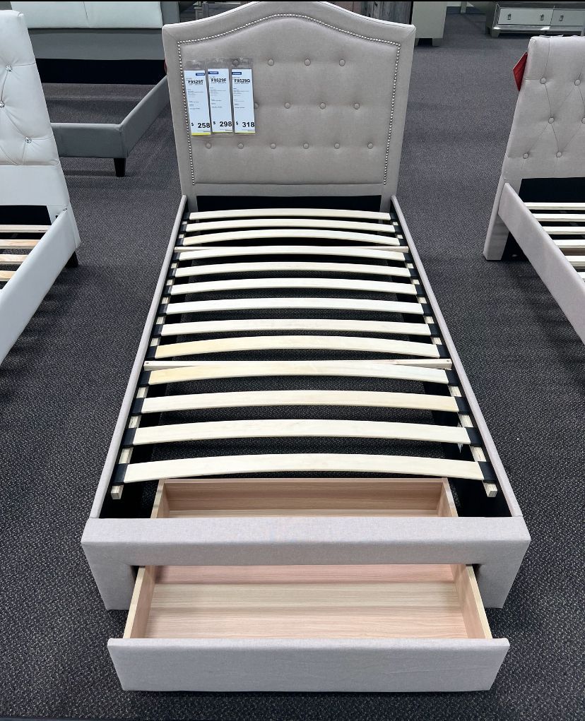 Twin New Storage Bed with nice Mattress Sale