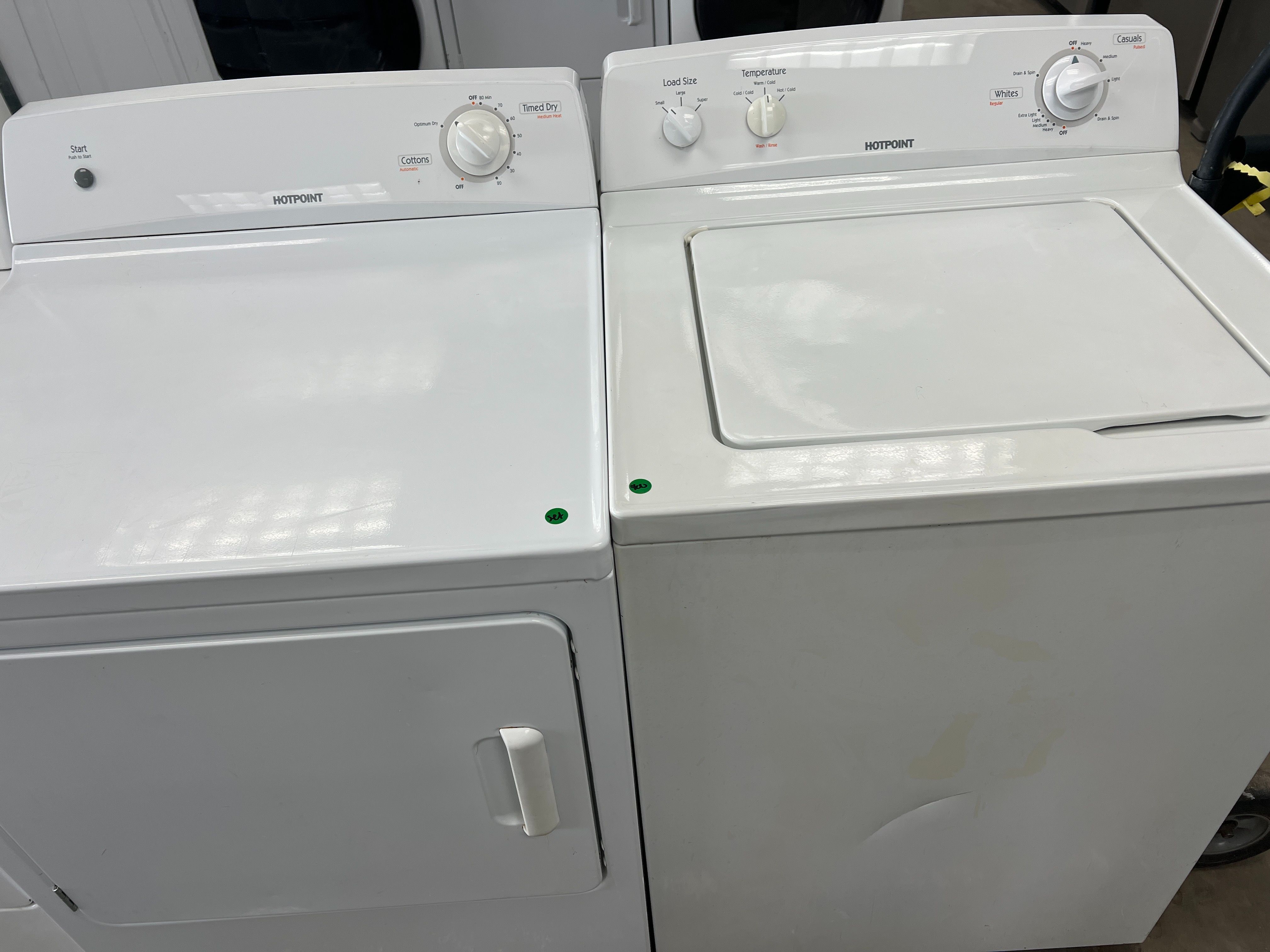 hotpoint top load washer and dryer set super capacity plus free delivery