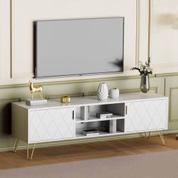 White TV Stand - 55 Inches
