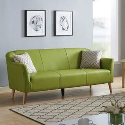 ID USA Furniture 72.75'' Faux Leather Sofa 32.5'' H X 72.75'' W X 32.75'' D - Green