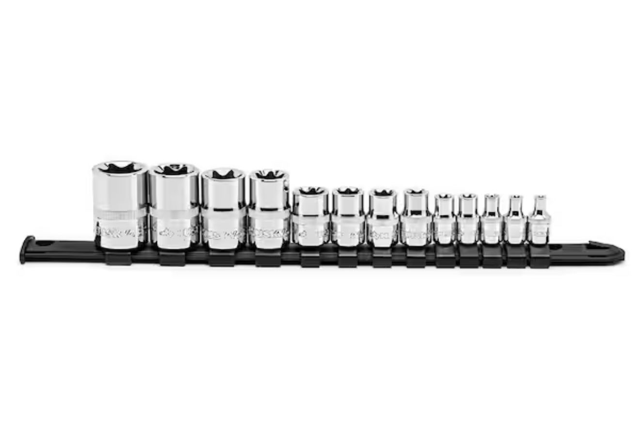 Husky 1/4 in.,3/8 in.,1/2 in. E-Torx Socket Set (13-Pieces)