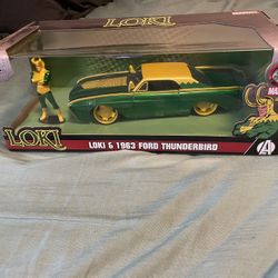 [Preowned, unopened] Jada Toys Marvel Loki Die-cast 1963 Ford Thunderbird Car and Figure