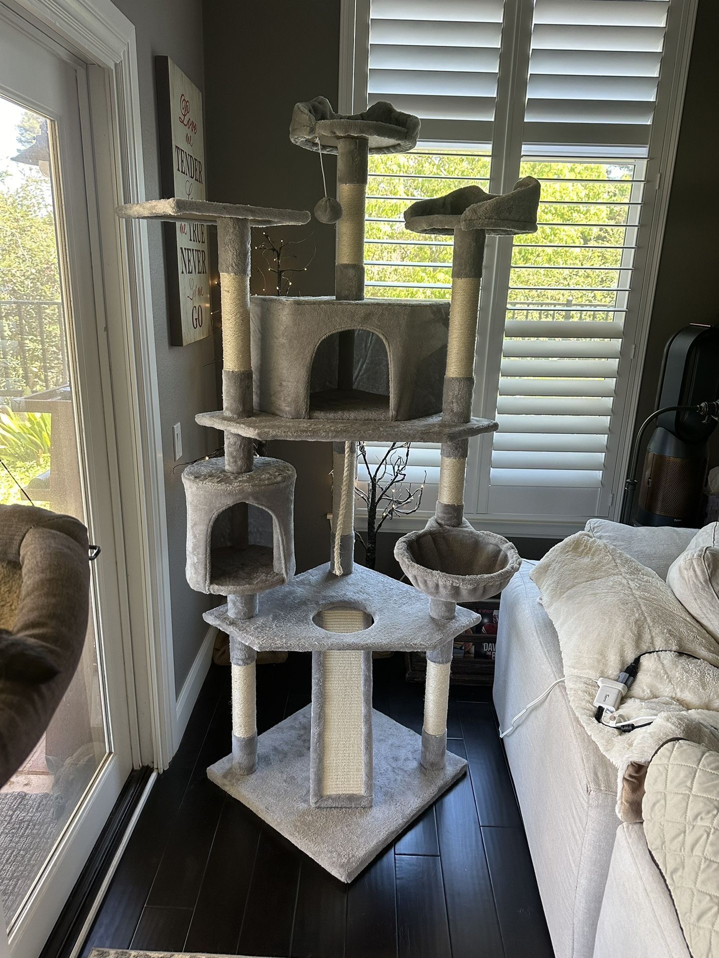 SAVE 30% - Yaheetech 79-in Plush Cat Tower & Condo - Retail: $95