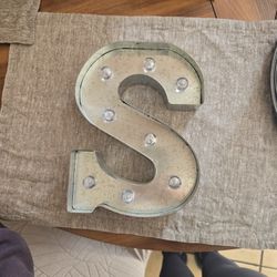 Silver Metal Marquee Letter Light Up