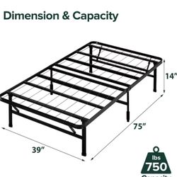 Twin Bed Frame No  Box Spring  Needed $80