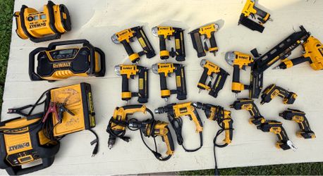 DeWalt Tool Lot for Parts or Repair – Nailers, Drills, Radios, Sawzall & More