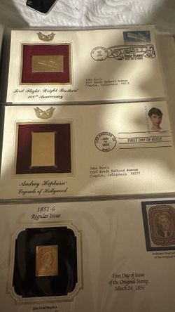 Postal Commemorative Society Golden Replicas of United States Stamps Album – 22kt Gold Replica First Day Covers”