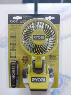 Ryobi USB Lithium Clamp Fan Kit