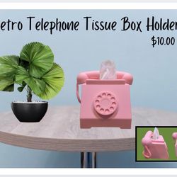 Retro Telephone Tissue Box Holder