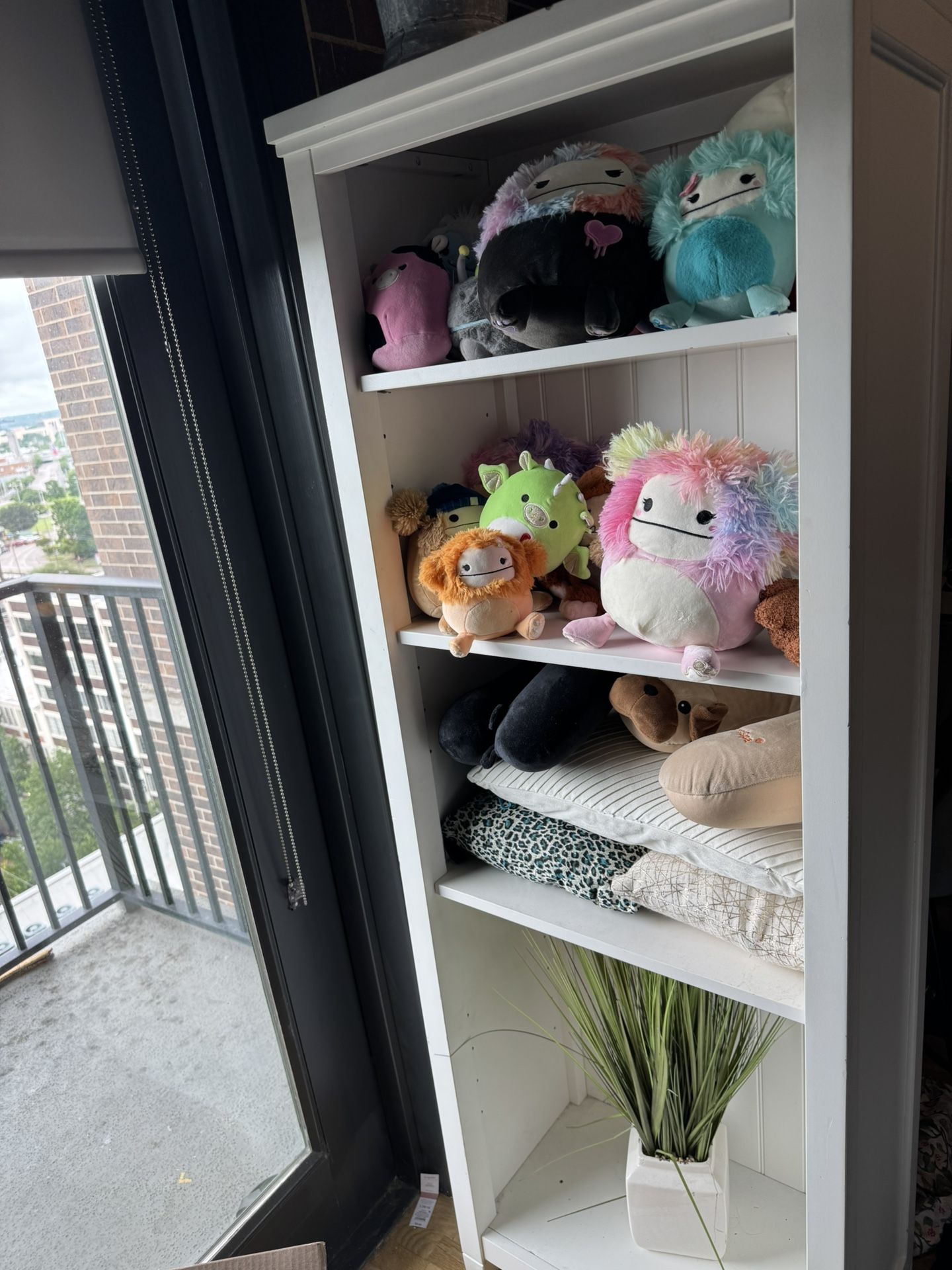 📚 White Adjustable Shelf Bookcase – 68” Tall  